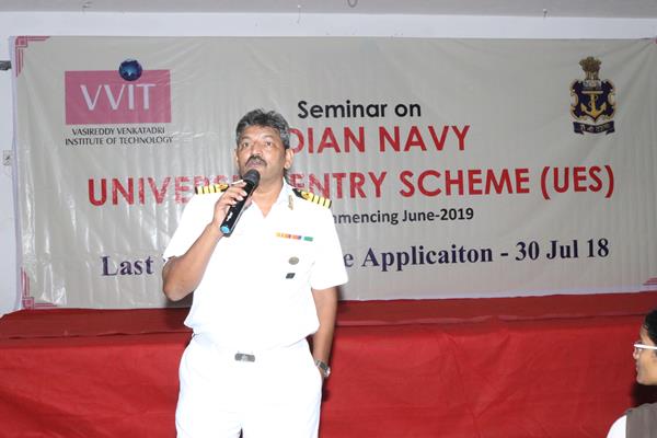 Captain Indian Navy Pothineni Chandrasekhar speakng